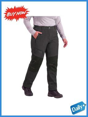 Plus Size Fleece Lined Softshell Hiking Pants Winter Outdoor